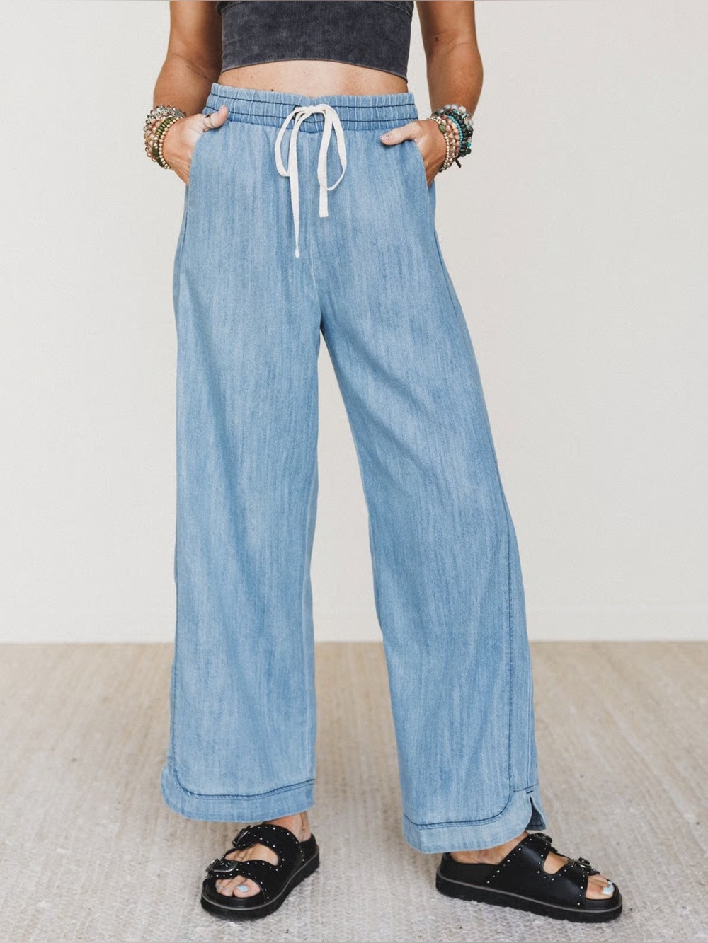 Three Bird Nest So Comfy Wide Leg Denim Pant